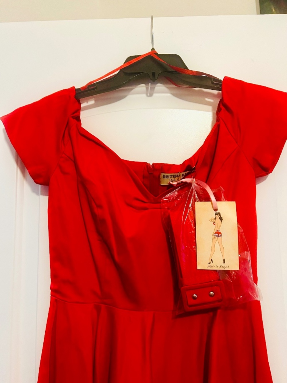 British Retro 'Rhonda's Revenge' Red Dress - Picture 2 of 5